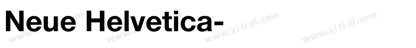 Neue Helvetica字体转换